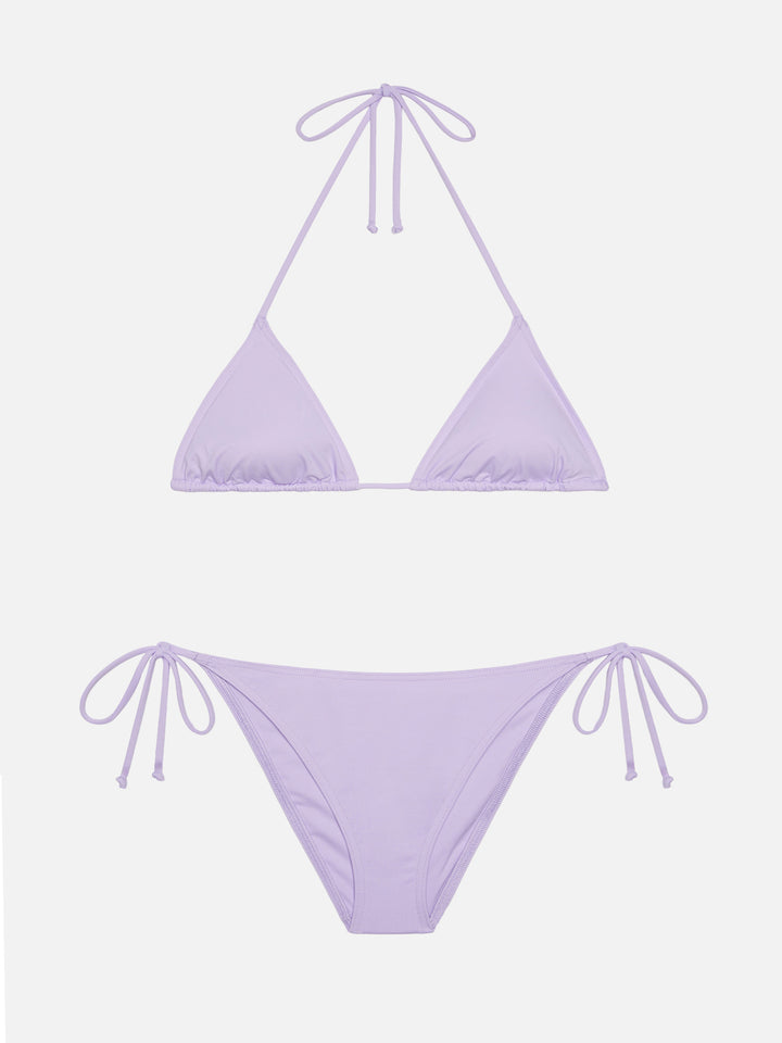 Triangle bikini Leah Virgo with classic swim briefs in lilac