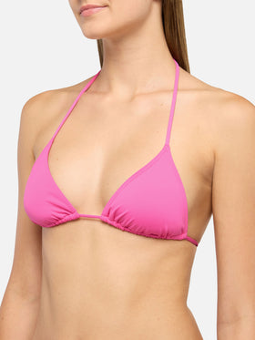 Leah top bikini triangolo fucsia