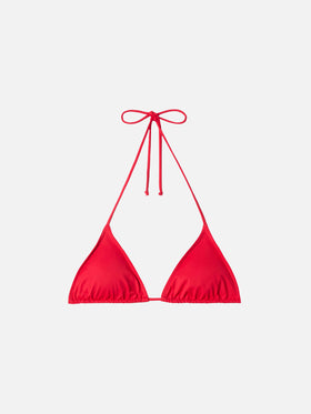 Leah red  triangle top swimsuit