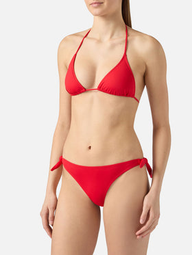 Bikini a triangolo classico Leah Yali color rosso