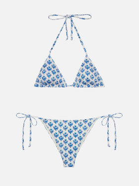 Bikini a triangolo Leah Marielle con stampa floreale