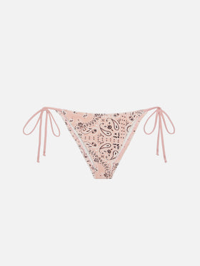 Culotte de bain classique rose Marielle avec imprimé bandana 