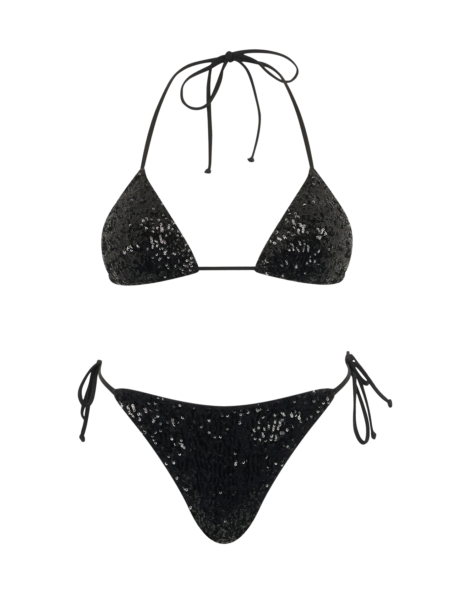 Woman black sequins triangle bikini Leah Marielle - MC2 Saint Barth