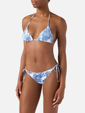 Bikini azul Leah Virgo toile de jouy 