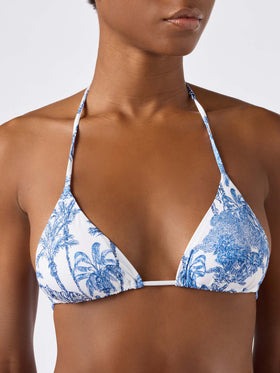 Bikini azul Leah Virgo toile de jouy 