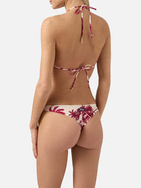 Leah Naomi bordeaux toile de jouy bikini