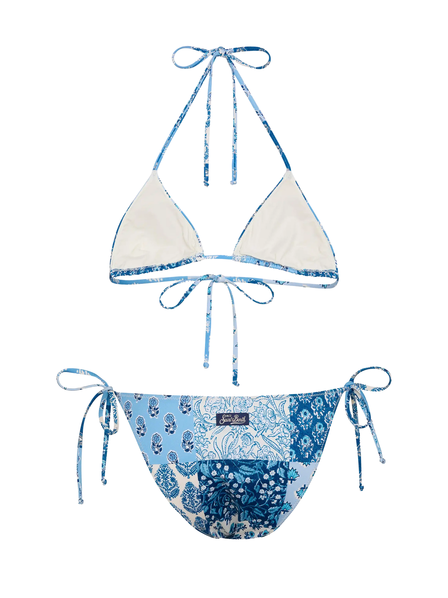 Triangle bikini Leah Virgo with floral patch print - MC2 Saint Barth