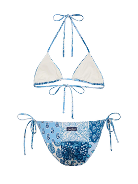 Triangle bikini Leah Virgo with floral patch print - MC2 Saint Barth