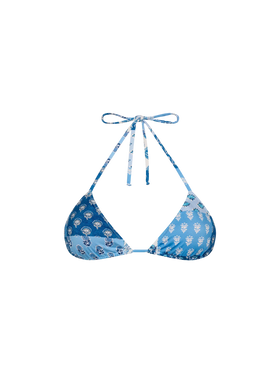 Leah triangle top with floral patch print - MC2 Saint Barth