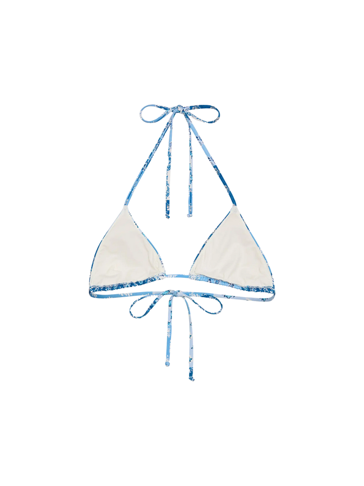 Leah triangle top with floral patch print - MC2 Saint Barth