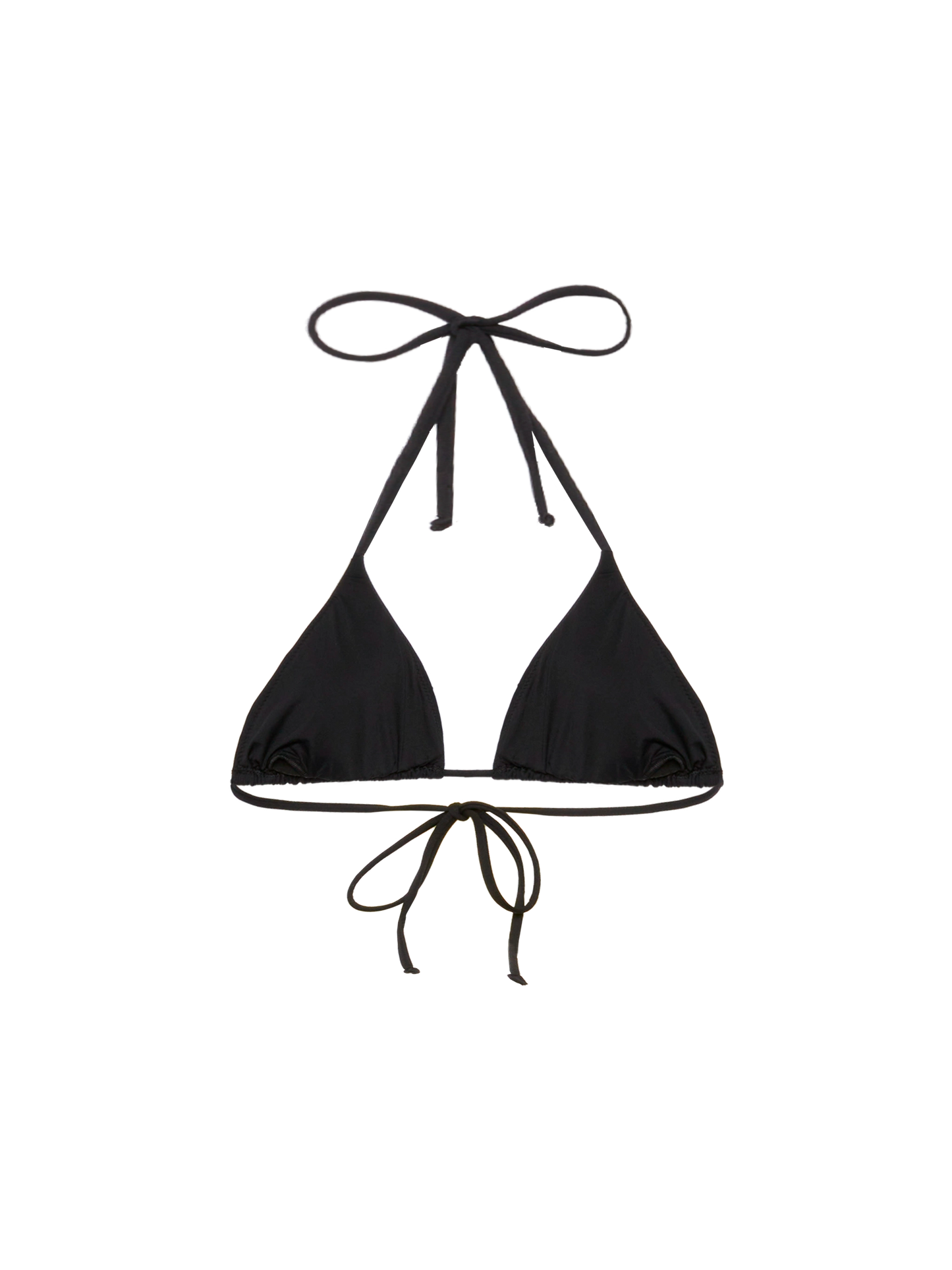 Leah black triangle top with striped rhinestone embellishment - MC2 Saint Barth