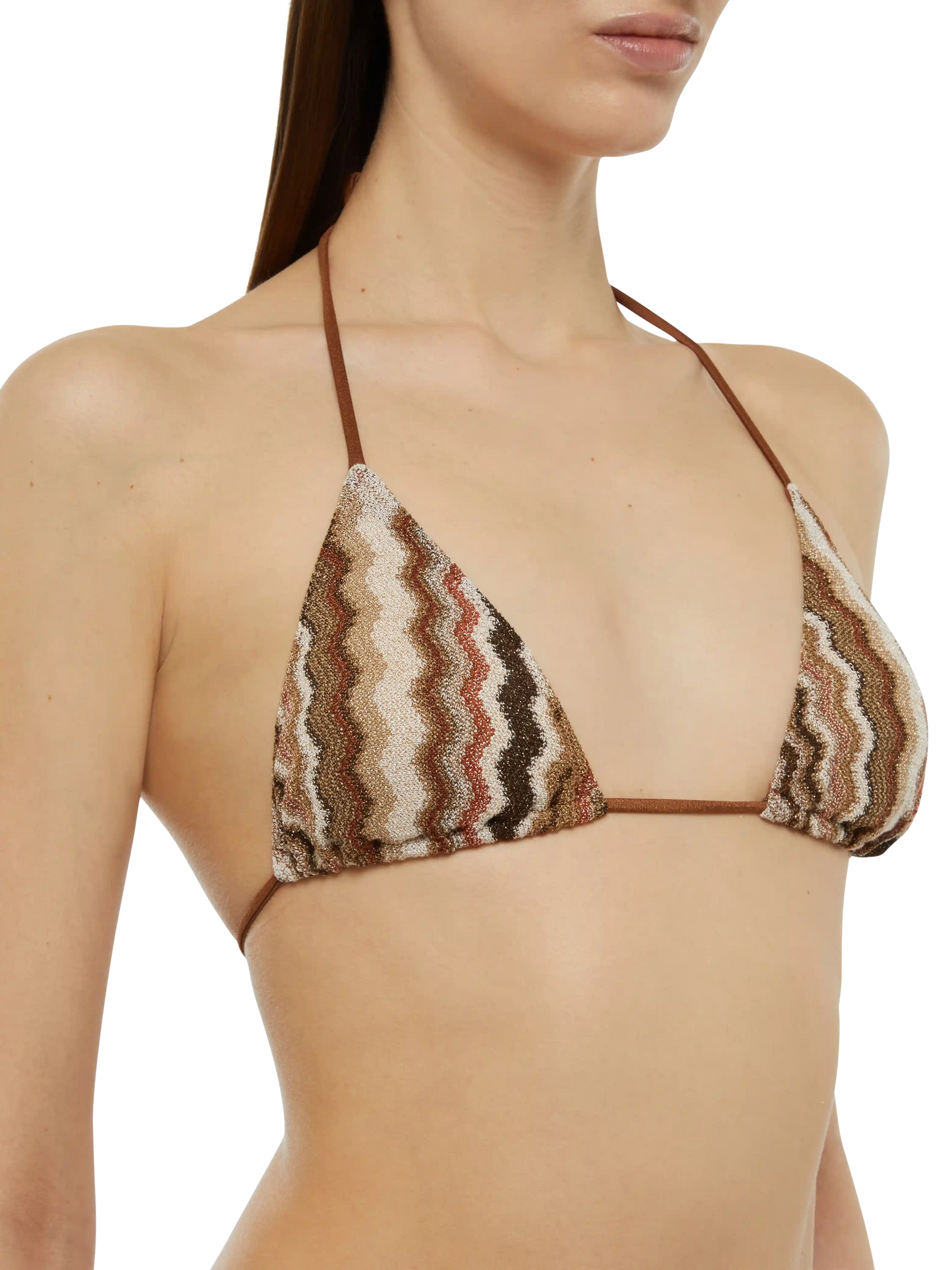 Raschel knit classic bikini Leah Virgo with wave pattern - MC2 Saint Barth