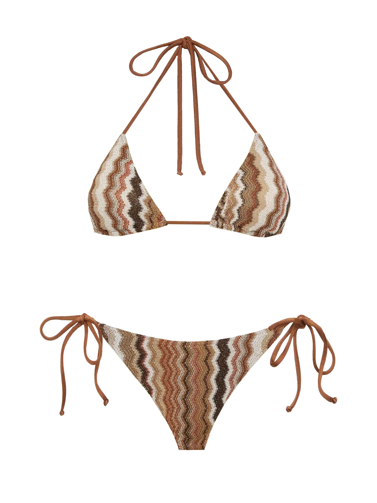 Raschel knit classic bikini Leah Virgo with wave pattern - MC2 Saint Barth