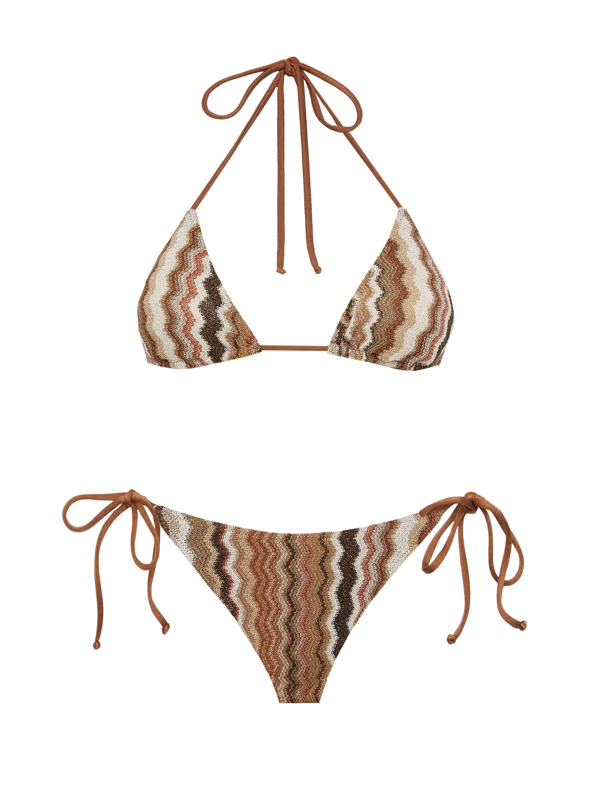 Raschel knit classic bikini Leah Virgo with wave pattern - MC2 Saint Barth