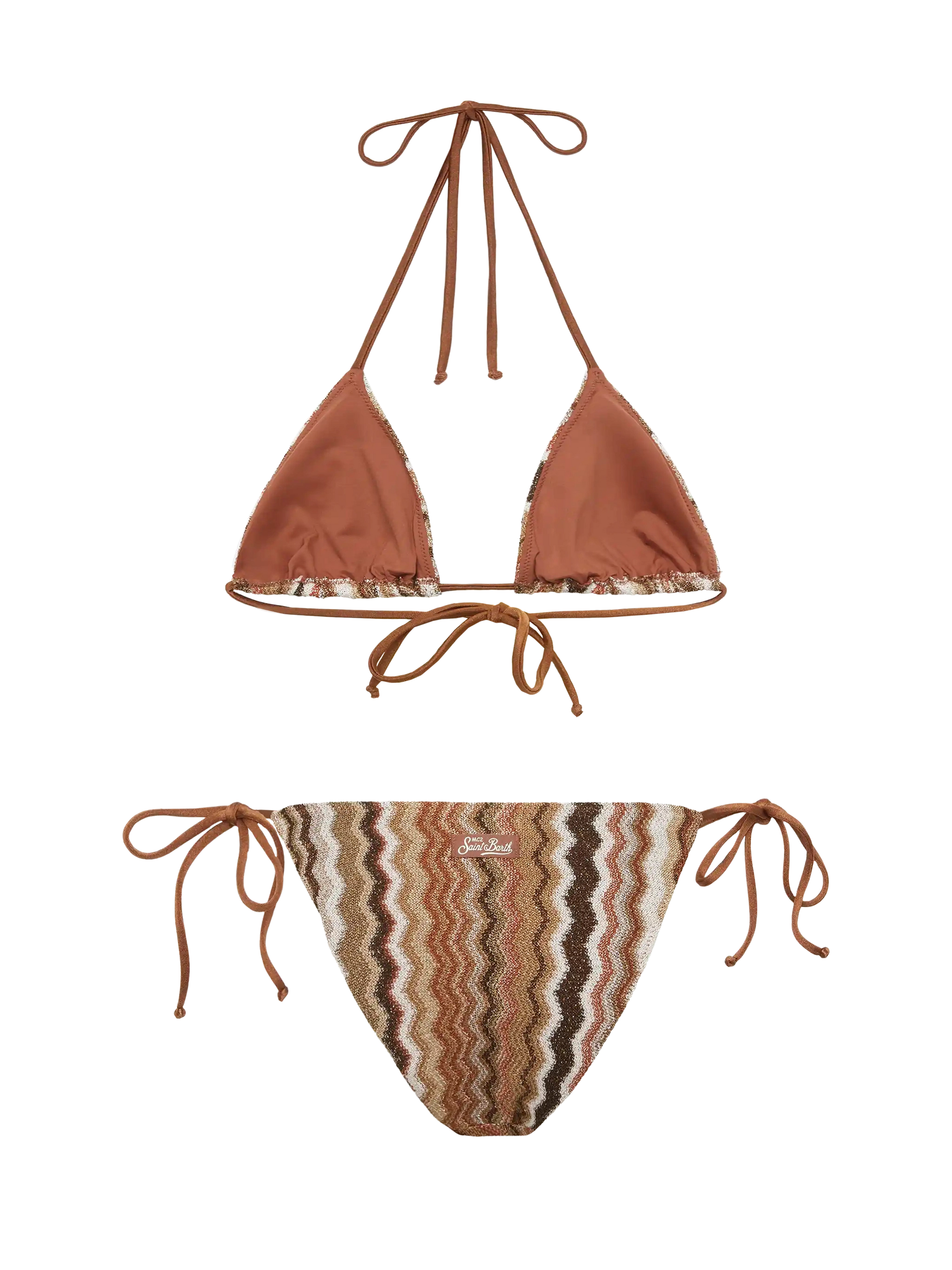 Raschel knit classic bikini Leah Virgo with wave pattern - MC2 Saint Barth