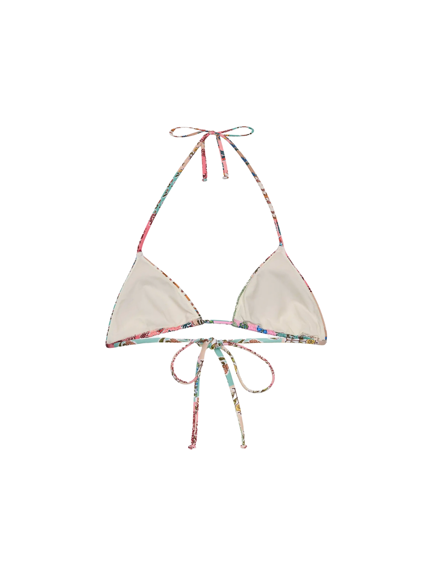 Leah triangle top swimsuit with floral patch print - MC2 Saint Barth