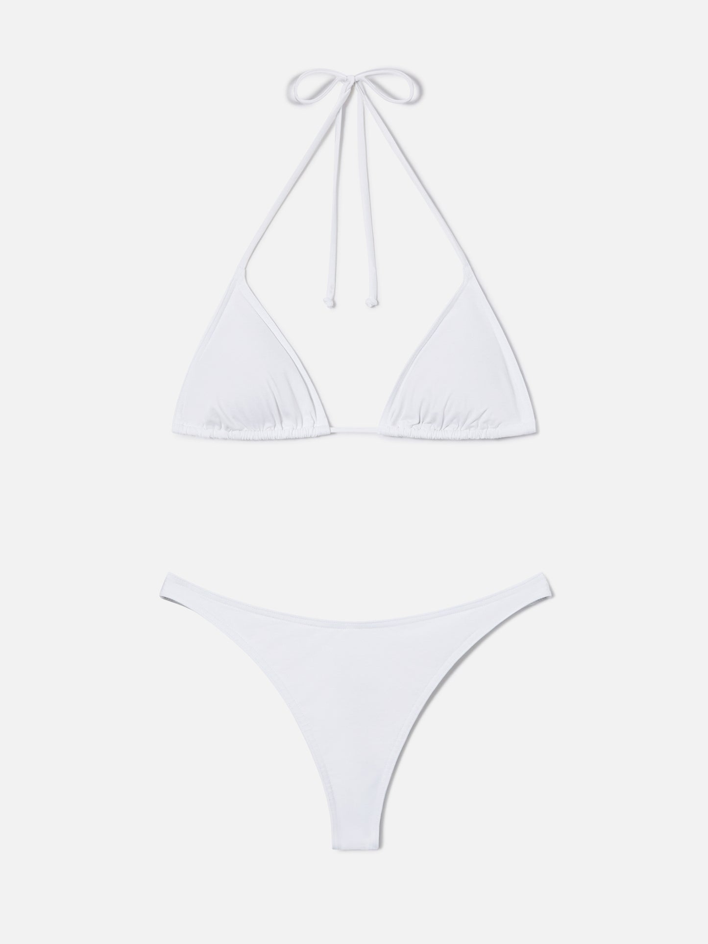 Bikini Leah Naomi triangolo bianco con laccetti