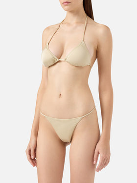 Leah Jodene triangle bikini in gold
