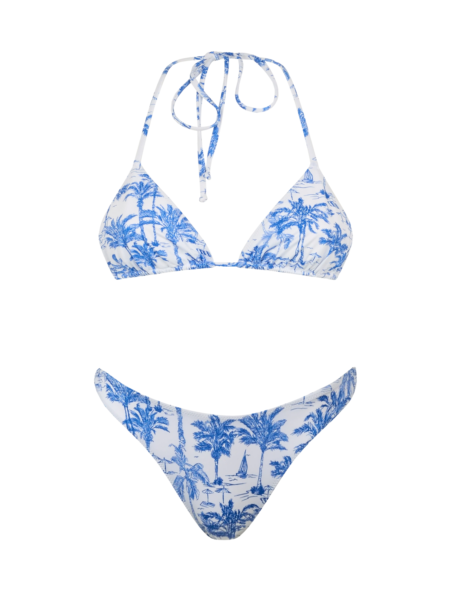 Triangle bikini Leah Naomi with toile de jouy print - MC2 Saint Barth