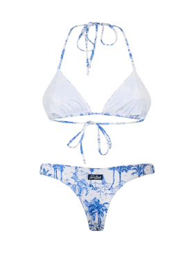 Triangle bikini Leah Naomi with toile de jouy print - MC2 Saint Barth