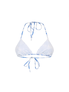 Woman toile de jouy triangle top swimsuit Leah - MC2 Saint Barth