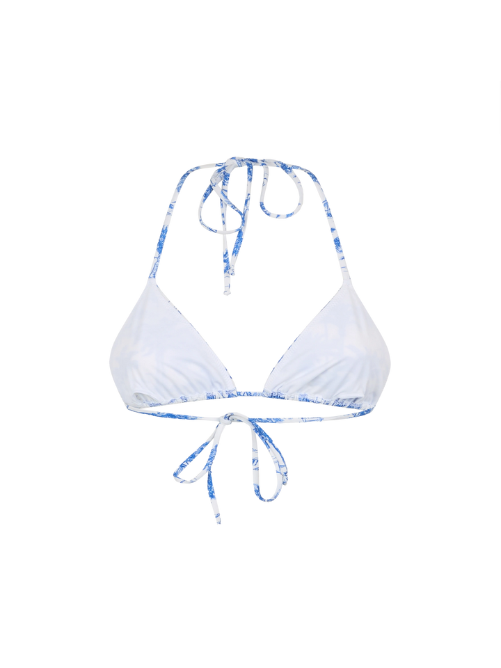 Leah triangle top swimsuit with toile de jouy print - MC2 Saint Barth