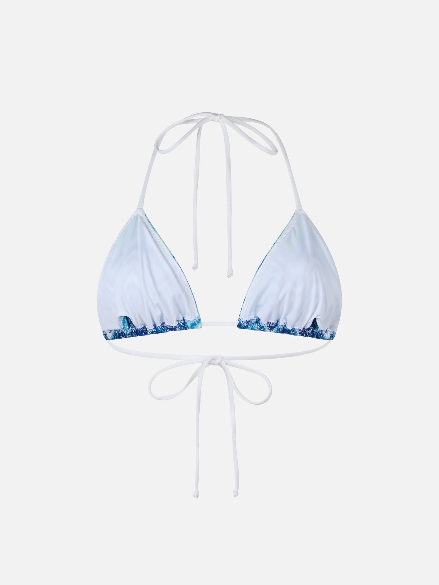 Costume da bagno donna con top a triangolo in maglia raschel Leah