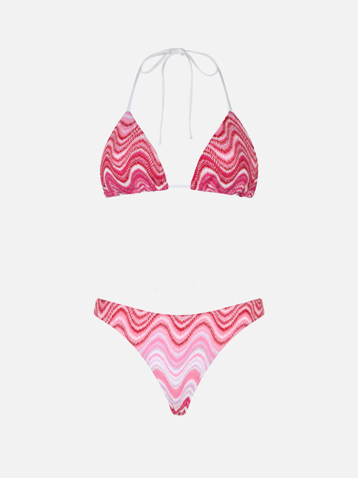 Damen-Triangel-Bikini Leah Naomi aus Raschelstrick 