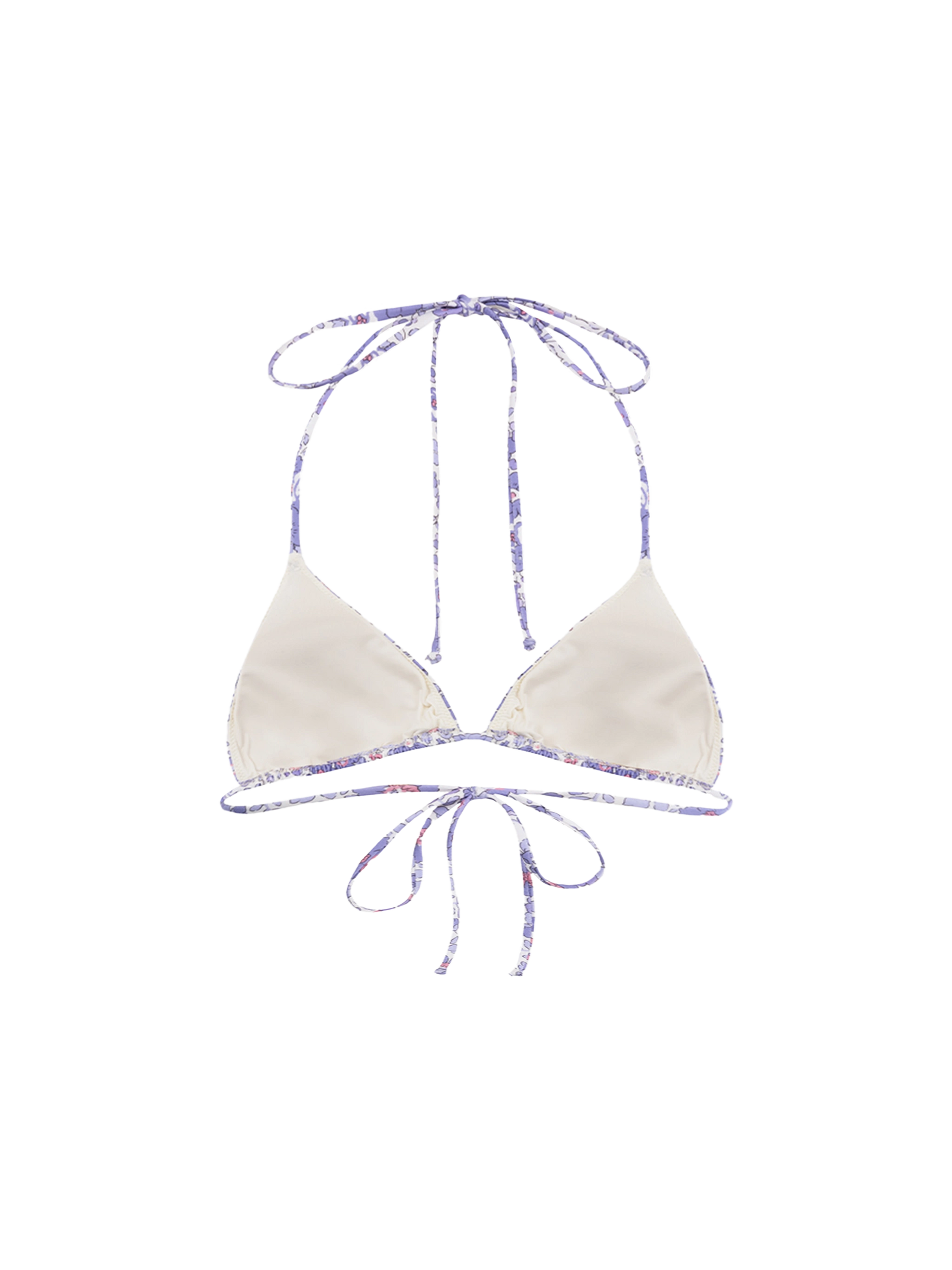 Woman Betsy triangle top swimsuit Leah | MADE WITH LIBERTY FABRIC - MC2 Saint Barth