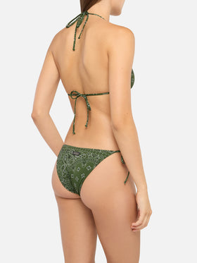 Bikini a triangolo classico Leah Virgo con stampa bandana