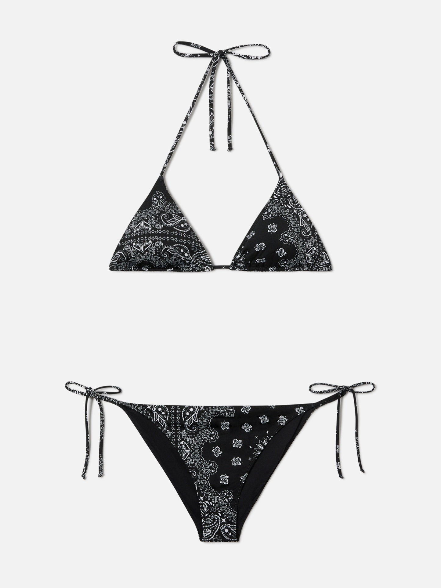 Bikini Leah Virgo con stampa bandana nera