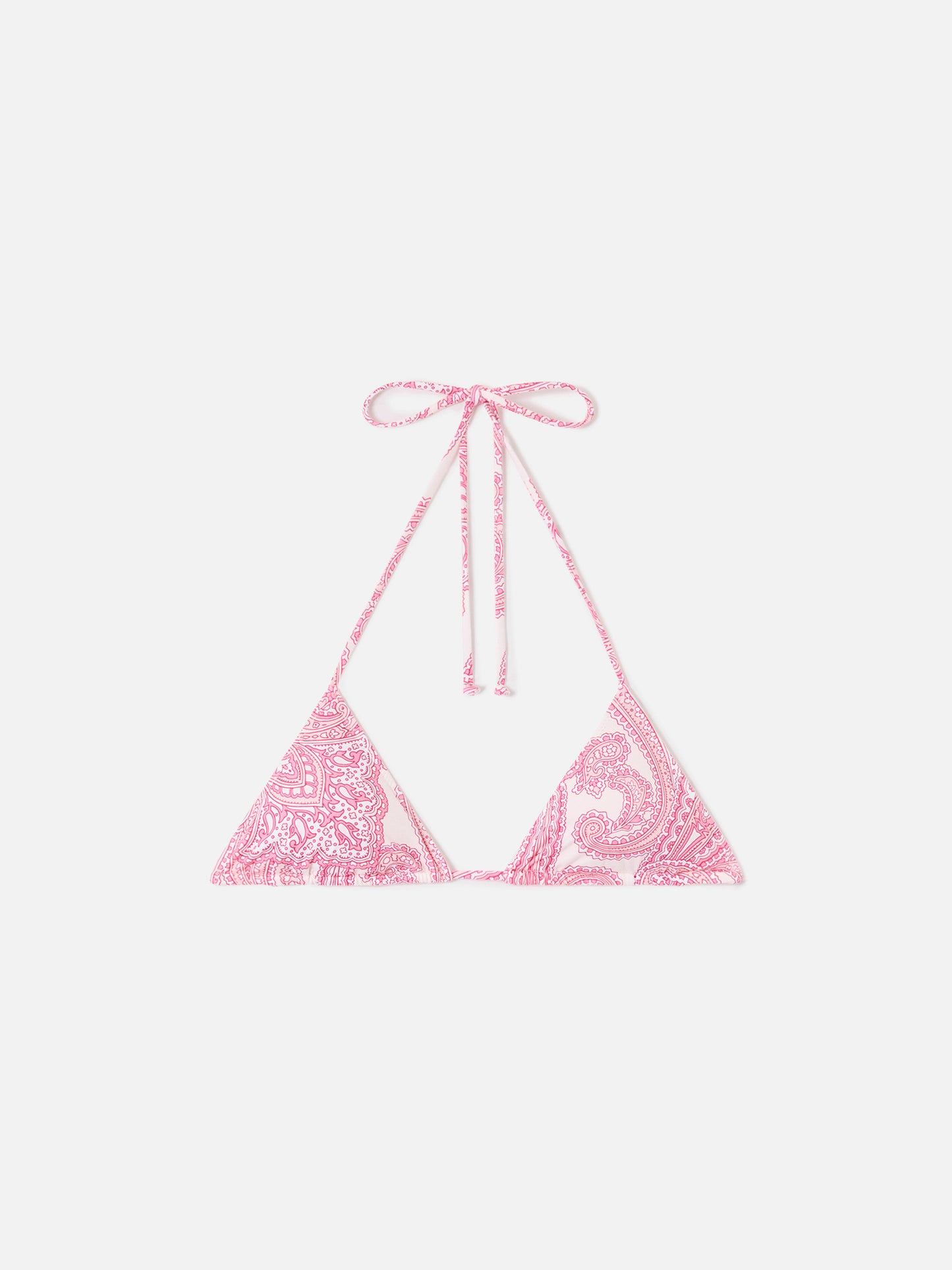 Top de bikini triangular Leah Pink paisley 
