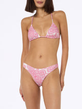 Bikini donna triangolo paisley rosa Leah Lido