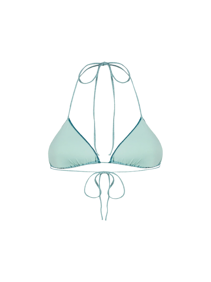 Woman water green lurex triangle top swimsuit Leah - MC2 Saint Barth