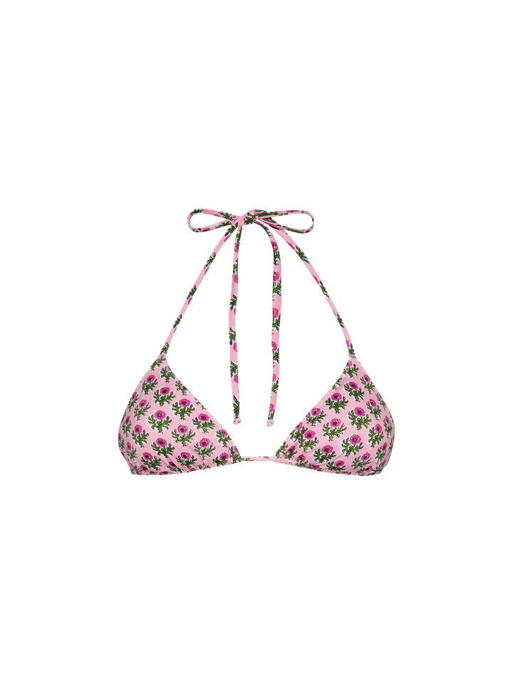 Leah triangle top swimsuit with floral print - MC2 Saint Barth