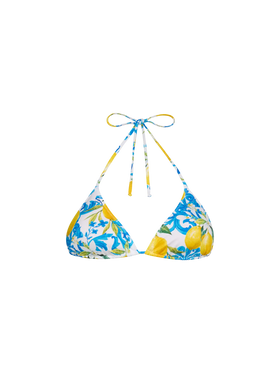 Leah triangle top swimsuit with majolica print - MC2 Saint Barth