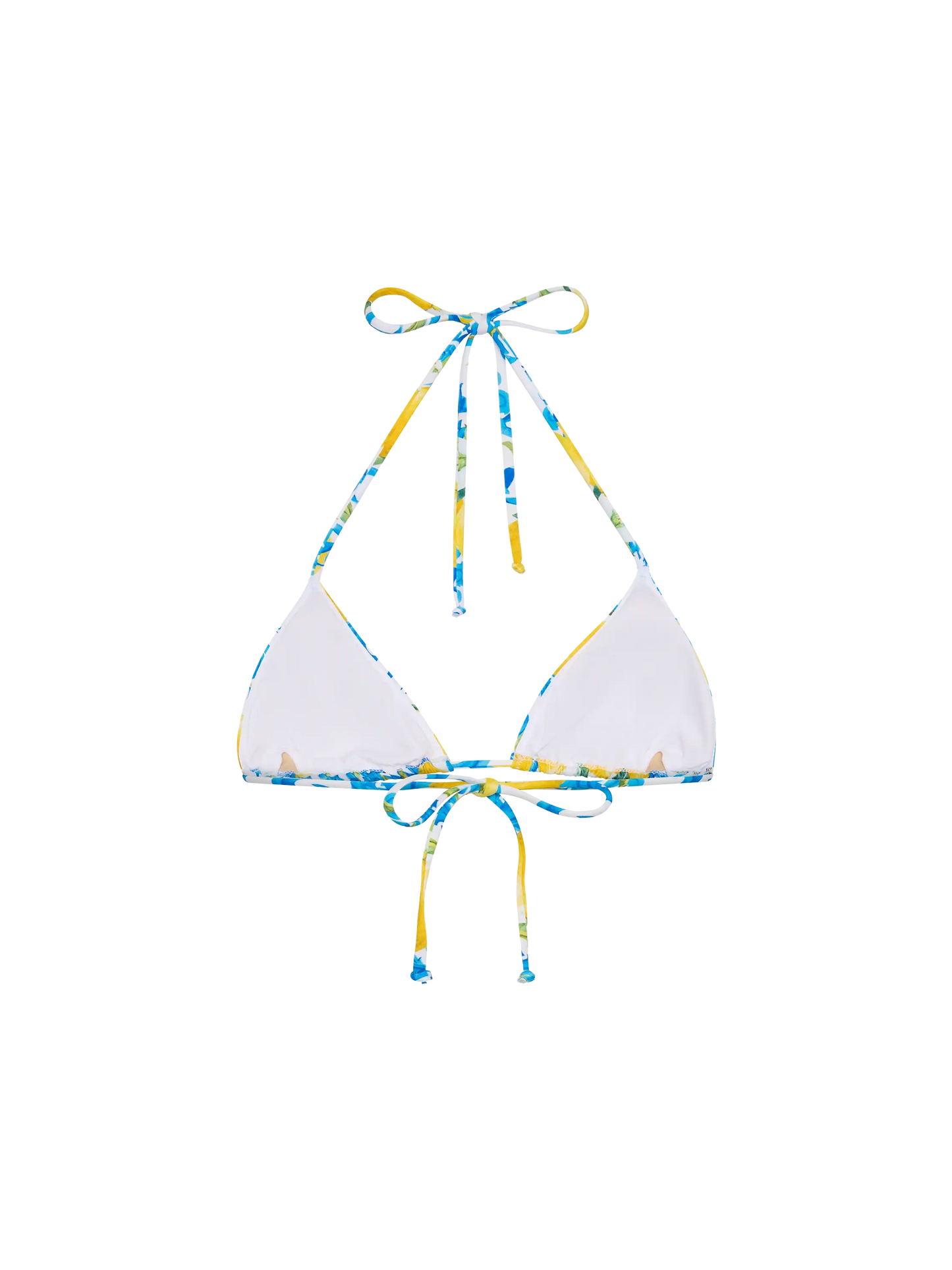 Leah triangle top swimsuit with majolica print - MC2 Saint Barth