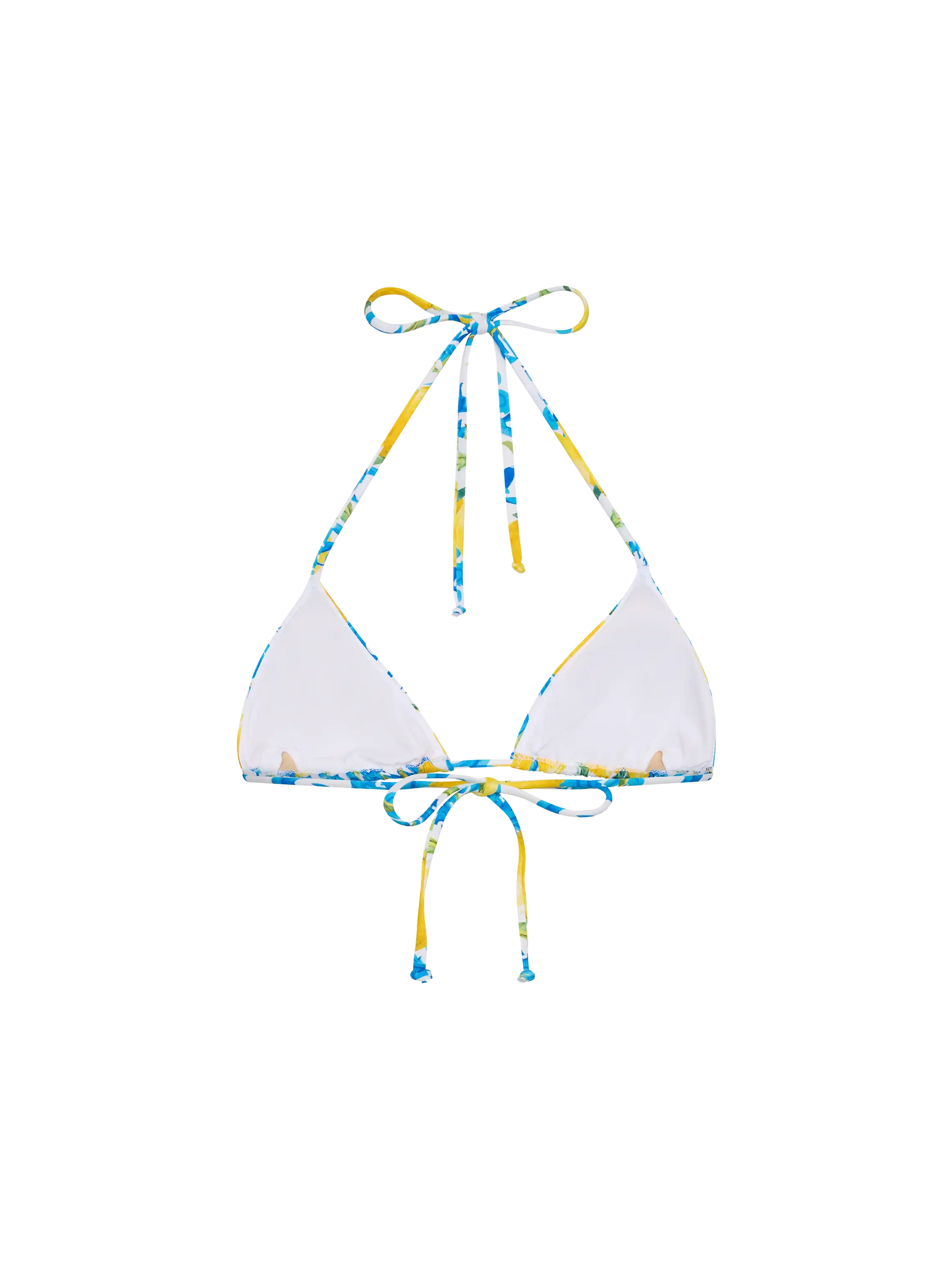 Leah triangle top swimsuit with majolica print - MC2 Saint Barth