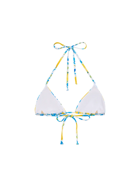 Leah triangle top swimsuit with majolica print - MC2 Saint Barth