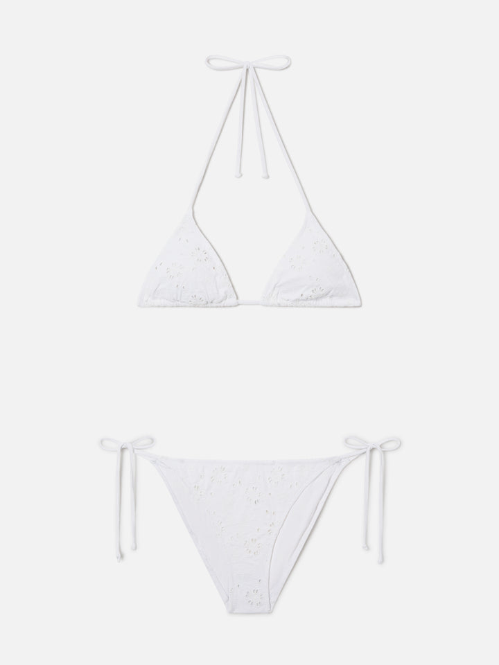 Bikini Leah Virgo in sangallo bianco
