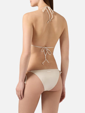 Leah Teen glossy finish bikini with zebra rhinestones