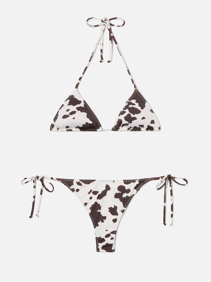 Bikini Leah Teen con stampa muccata