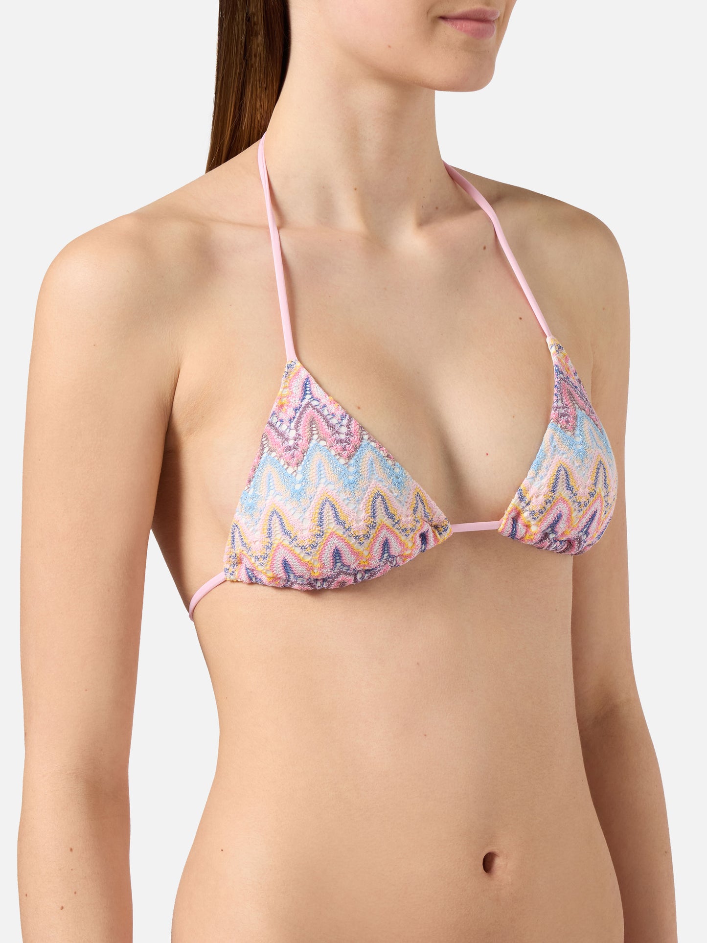 Bikini Leah Teen in raschel multicolor nei toni del rosa