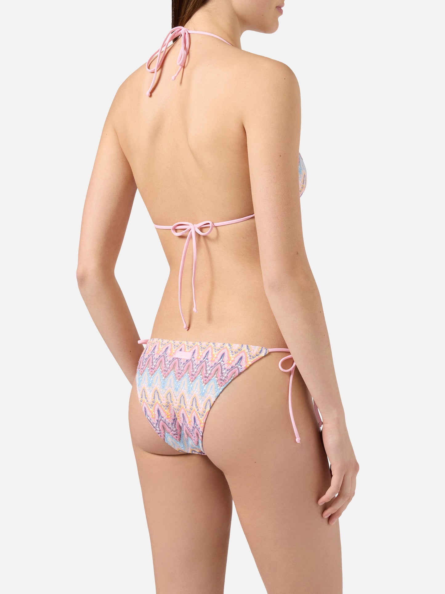 Bikini Leah Teen in raschel multicolor nei toni del rosa