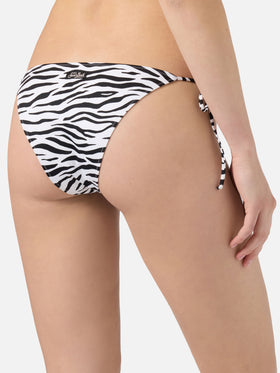 Bikini Leah Teen con stampa zebrata bianco e nero