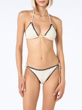 Bikini da donna con top a triangolo in crochet Leah Marielle