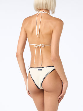 Bikini da donna con top a triangolo in crochet Leah Marielle