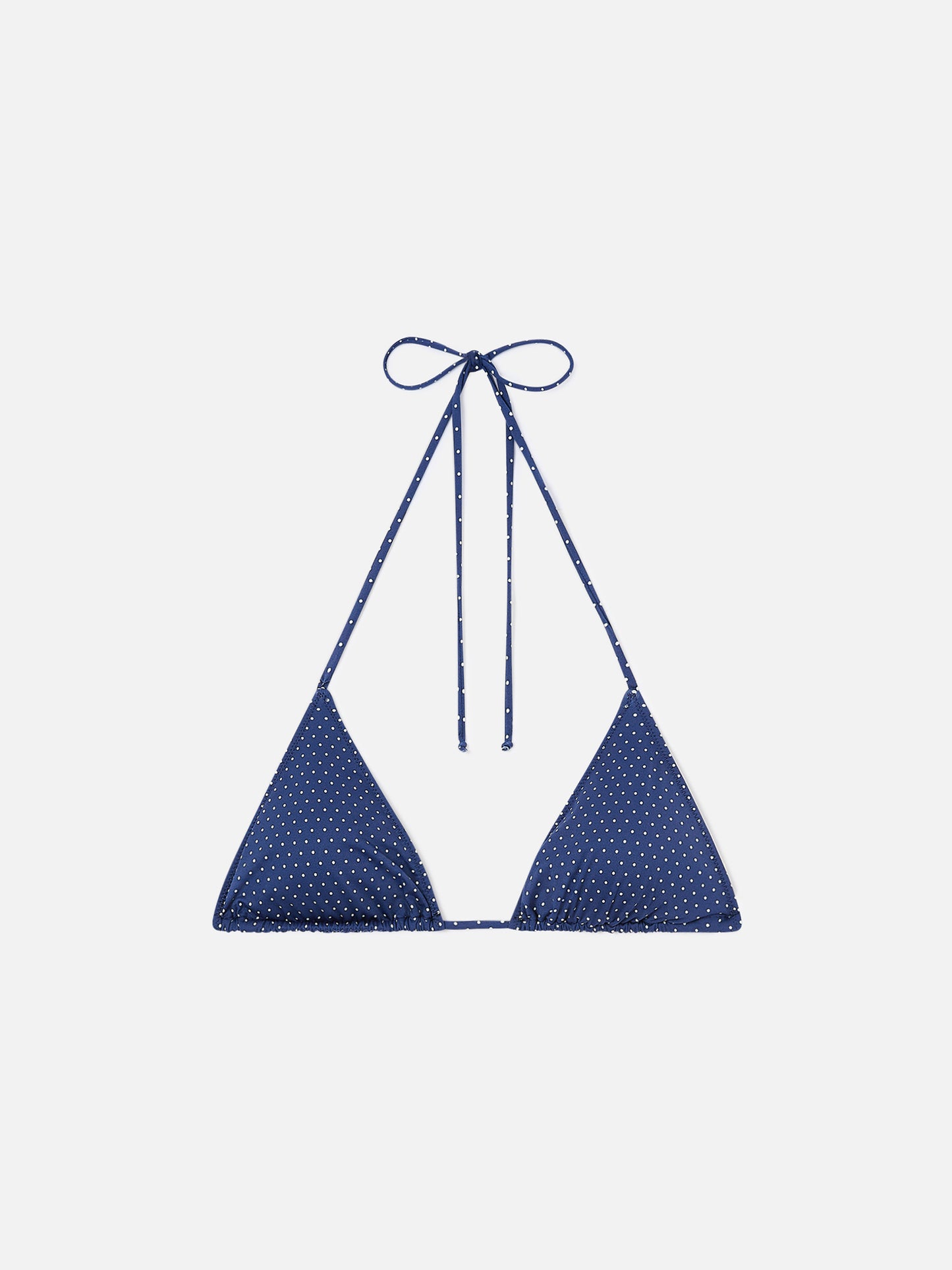 Leah Triangel-Bikinioberteil mit Mikro-Polka-Dots-Print 