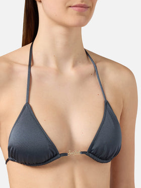 Bikini Leah Plate Marielle Plate glossy finish grigio tinta unita