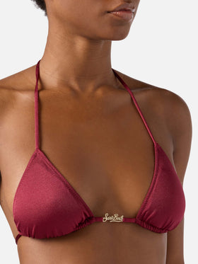 Bikini Leah Plate Marielle Plate glossy finish bordeaux